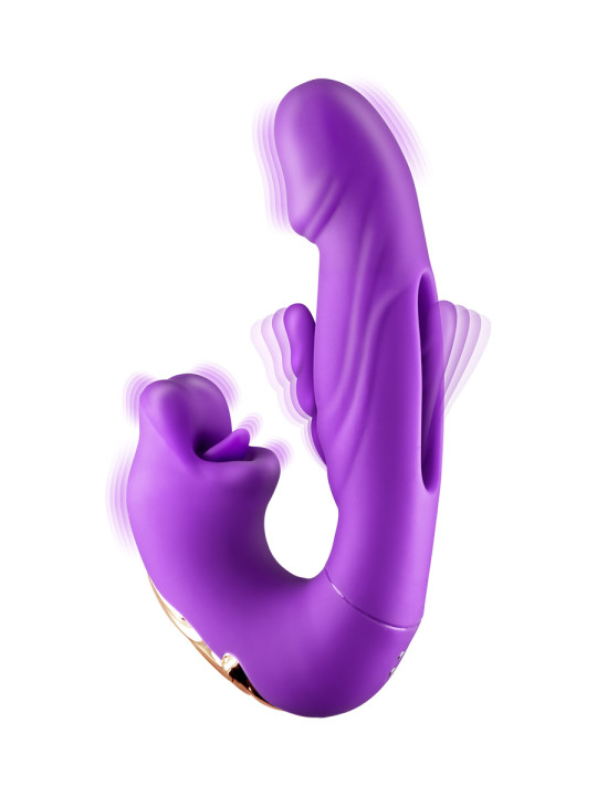 Vibromasseur rabbit 3-en-1 Kissy violet - Yoba