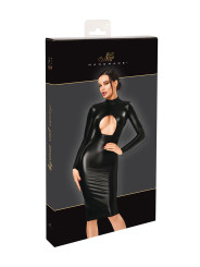 Robe mi-longue Dark Affair F401 - Noir Handmade