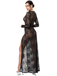Robe longue One More Kiss F405 - Noir Handmade