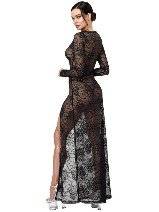 Robe longue One More Kiss F405 - Noir Handmade