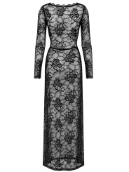 Robe longue One More Kiss F405 - Noir Handmade