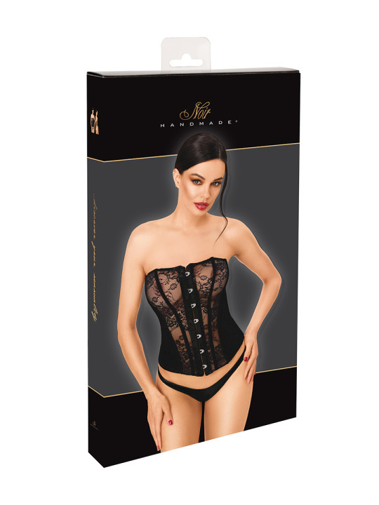 Corset One More Kiss F406 - Noir Handmade