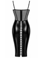 Robe mi-longue Do Not Disturb F408 - Noir Handmade