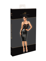 Robe mi-longue Do Not Disturb F408 - Noir Handmade