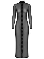 Robe longue Do Not Disturb F410 - Noir Handmade