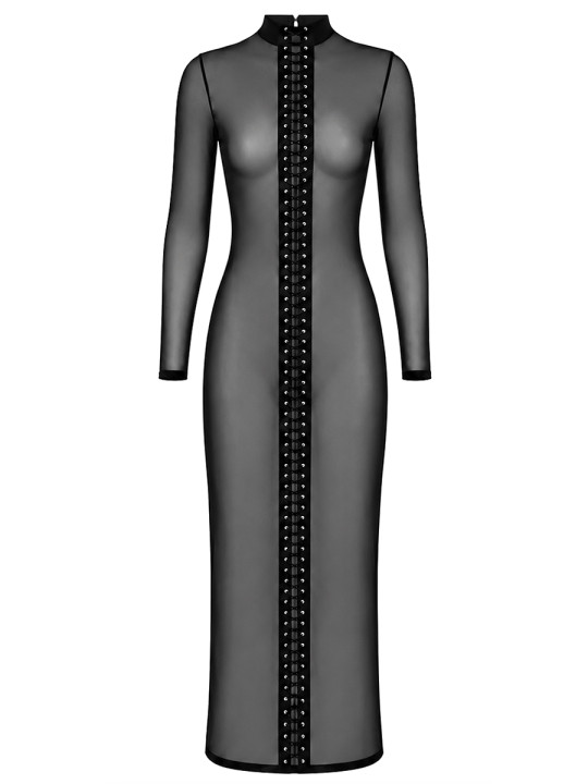 Robe longue Do Not Disturb F410 - Noir Handmade