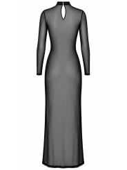 Robe longue Do Not Disturb F410 - Noir Handmade