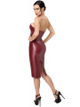 Robe mi-longue Dark Romance F396 - Noir Handmade