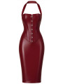 Robe mi-longue Dark Romance F396 - Noir Handmade