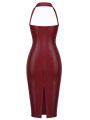 Robe mi-longue Dark Romance F396 - Noir Handmade