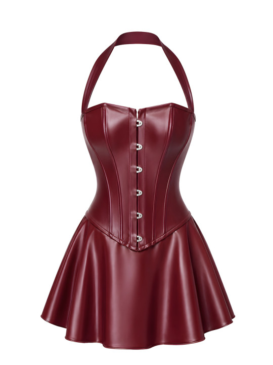 Mini robe corset Dark Romance F397 - Noir Handmade