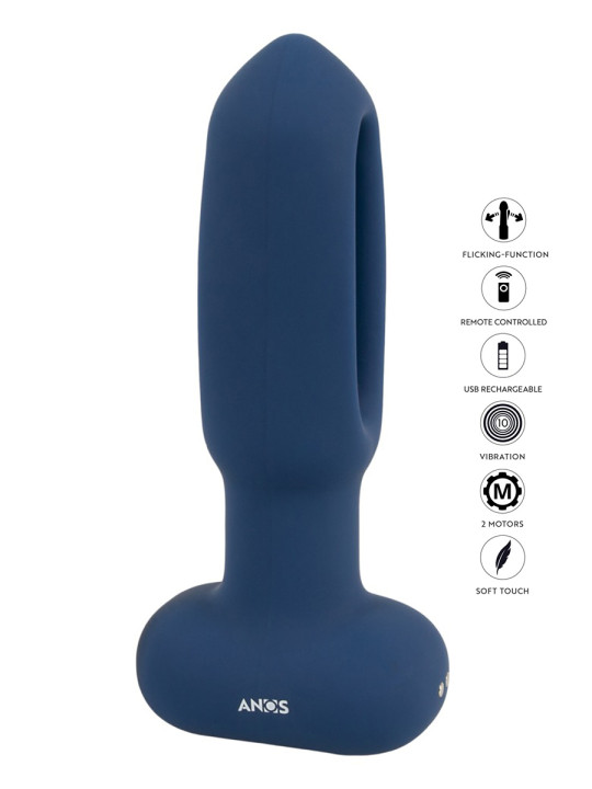 Plug anal vibrant avec langue oscillante - Anos