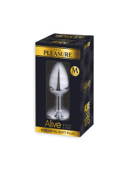 Plug métal bijou bleu M - Alive