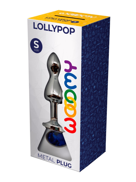 Plug bijou Lollypop bleu S - Wooomy