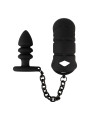 Cage à pénis avec plug anal - Black Velvets 