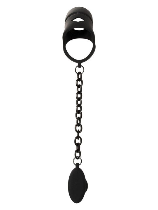 Cage à pénis avec plug anal - Black Velvets 