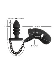 Cage à pénis avec plug anal - Black Velvets 