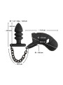 Cage à pénis avec plug anal - Black Velvets 