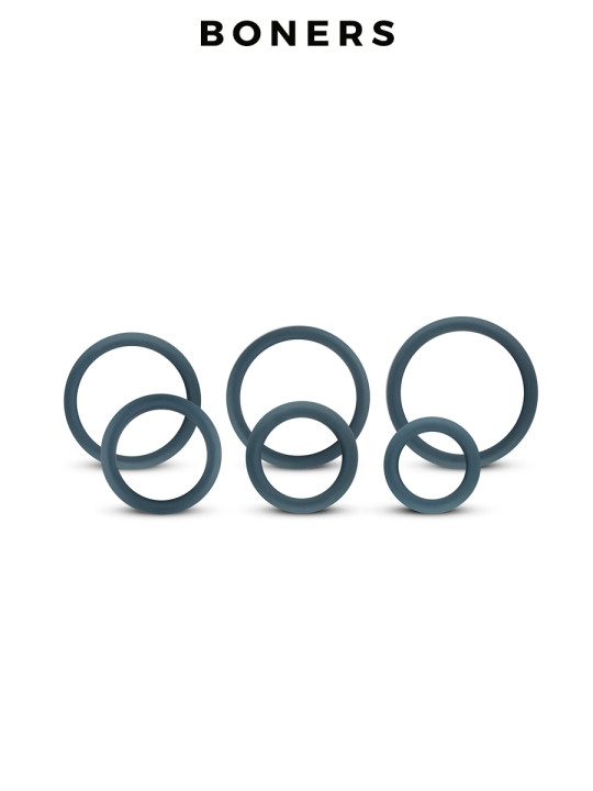 Set de 6 anneaux de pénis larges - Boners