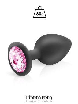 Plug bijou silicone noir L - Hidden Eden