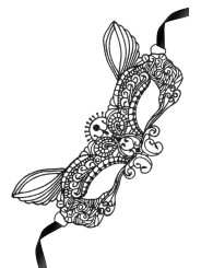 Loup broderie souple Pleine Lune