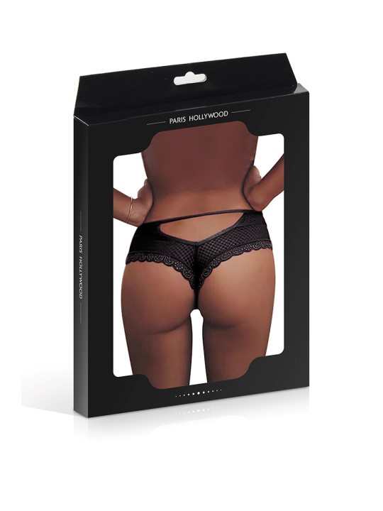 Tanga noir dentelle - Paris Hollywood