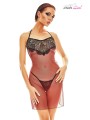 Robe lingerie rouge et noire Fantasme - Anaïs