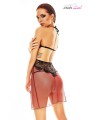 Robe lingerie rouge et noire Fantasme - Anaïs