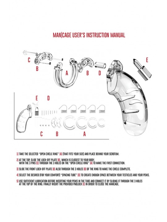 Cage de chasteté 14cm ManCage 06