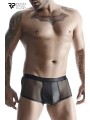 Boxer noir wetlook et mesh - Regnes