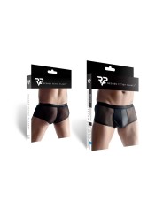 Boxer noir wetlook et mesh - Regnes