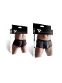 Boxer noir wetlook et mesh - Regnes