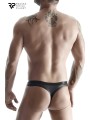 String noir wetlook et mesh - Regnes