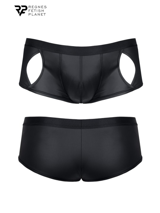 Shorty ouvert noir wetlook - Regnes