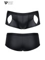Shorty ouvert noir wetlook - Regnes