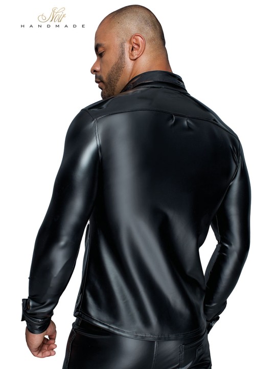 Chemise wetlook et vinyle H064