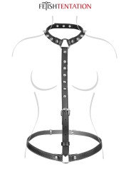 Harnais buste à pointes - Fetish Tentation