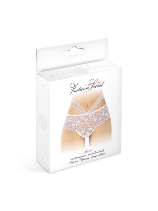 Culotte ouverte blanche Marie - Fashion Secret