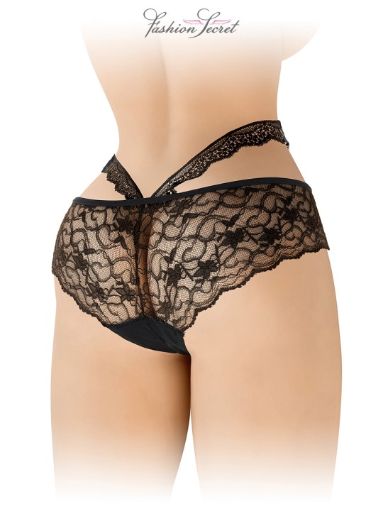 Culotte ouverte noire Marie - Fashion Secret