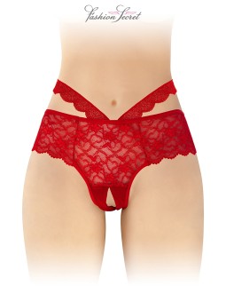 Culotte ouverte rouge Marie - Fashion Secret