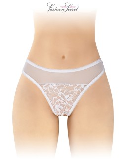 Tanga blanc ouvert Ava - Fashion Secret