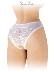 Tanga blanc ouvert Ava - Fashion Secret