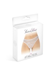 Tanga blanc ouvert Ava - Fashion Secret
