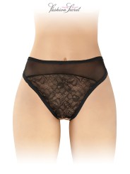 Tanga noir ouvert Ava - Fashion Secret