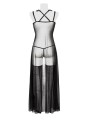 Set déshabillé tulle et dentelle 2 pièces - Grey Velvet