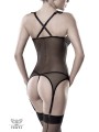 Guépière tulle avec décolleté dentelle - Grey Velvet