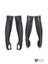 Gants longs en wetlook avec fermetures éclair - Regnes