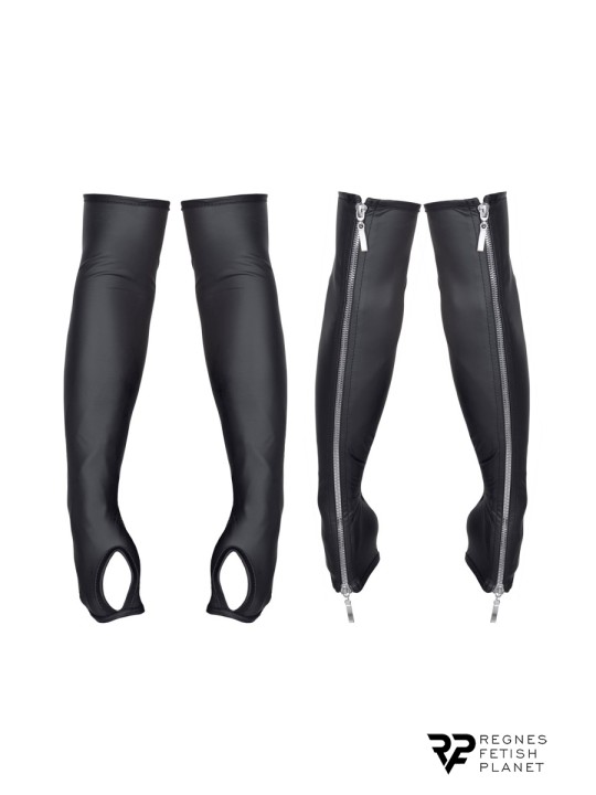 Gants longs en wetlook avec fermetures éclair - Regnes