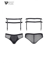 Porte-jarretelles et slip noir - Regnes