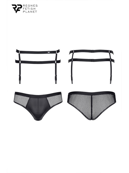 Porte-jarretelles et slip noir - Regnes